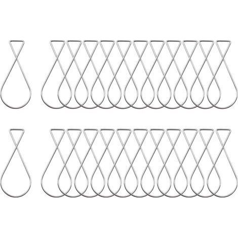 Lot de 30 Crochets de Plafond en Acier à Ressort en Forme - pour Plafond Suspendu, Plafond en Treillis, Faux Plafond - Convient pour Noël, Bureau, décoration d'intérieur (1/5)