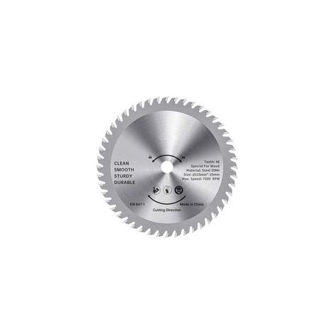 Lame de scie circulaire TCT - 115 mm - Coupe-bois - Acier allié - 48 dents - Scie prête à l'emploi - Pour le travail du bois - Coupe lisse - 32 mm - Mandrin