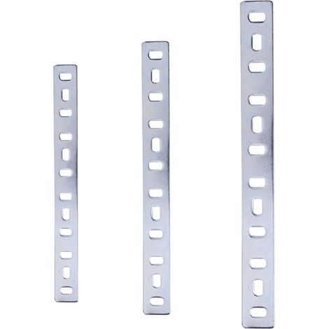 Plaque de Jonction Droite Lourde Fentes de Réglage Métal Résistant à la Corrosion Fixation Panneaux Muraux Kit 100 Pièces (Épaisseur 2mm x 80mm)