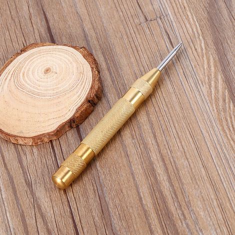 Goupille semi-automatique avec pointe en acier rapide et boîtier en laiton à ressort (1/5)