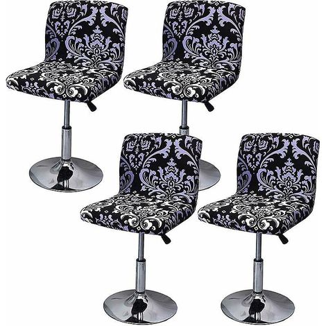housse De Tabouret De Bar Avec Dossier Extensible Pour Chaise De Salle Manger Pivotante (color : 5, Size : 4 Pices) (1/5)