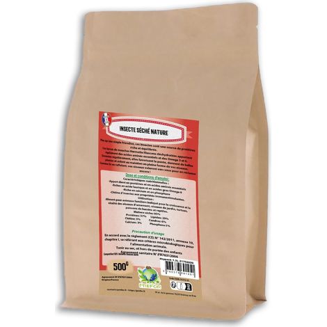 Larves De Mouche Soldat À Picorer Nature Pour Volailles Doypack 500g - Prefor (1/3)