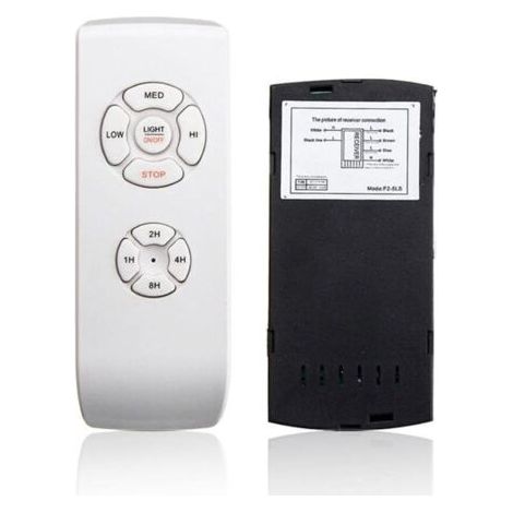 Ventilateur de plafond télécommandé 110V/220V – Compatible avec lampes – Distance de contrôle 30m – Blanc (1/5)