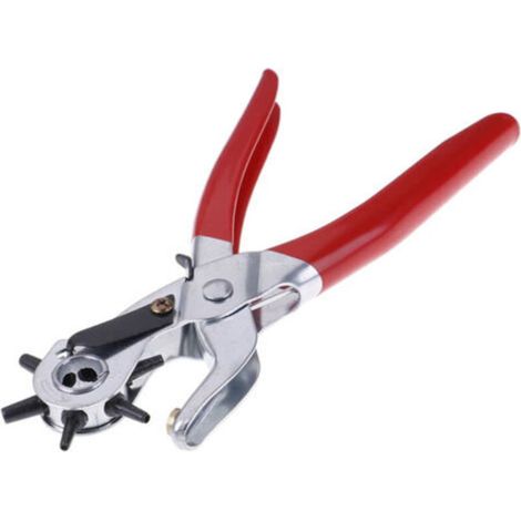 1 perforatrice à main créative pour ceinture, pince pour outils en cuir, accessoires - (couleur : rouge, taille : 22,9 cm) (1/4)