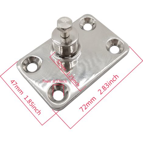 Square tube fittings made of 316 stainless steel in a mountain shape for ship, yacht and motorhome applications. Accessories included.