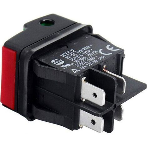 Interrupteur Bouton Poussoir - 125/250 V 20 A - Pour Outils Électriques Et Machines-Outils - 1 Pièce (1/5)