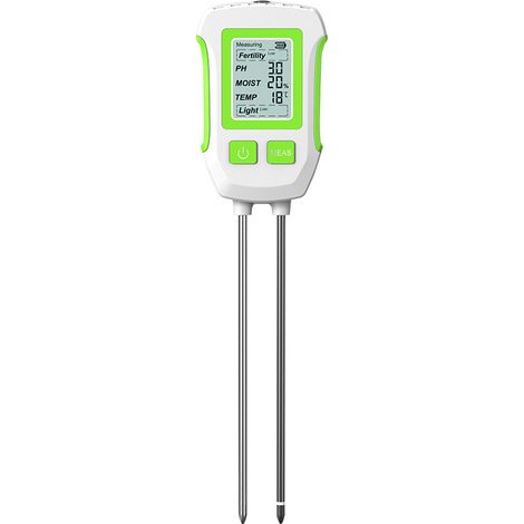 Testeur de Sol 5 en 1, Hygromètre Plante, pH et Fertilité,Testeur Humidité Plante avec Double Sonde pH, Écran LCD, Corps ABS (1/5)