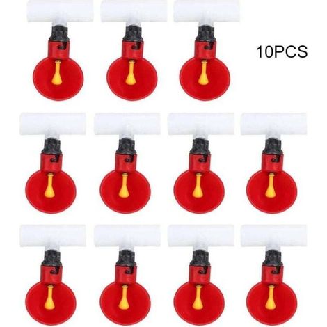 Distributeur d'Eau Automatique pour Poulailler 10 Pièces Abreuvoir Volaille 1/2 Pouce (1/4)