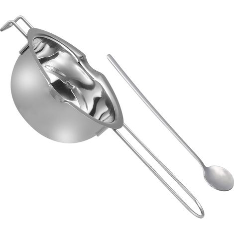 Pot de Fusion Acier Inoxydable pour Chocolat et Cire Casserole Bain d'eau avec Poignée Ergonomique Outil de Cuisson Portable pour Beurre Fondu et Bougies (1/5)