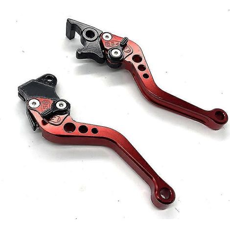 Levier d'embrayage CNC pour moto, scooter, vélo électrique, GY6 125cc 150cc GP110 Xmax400, leviers de frein à disque CNC haute performance, poignée rouge (1/5)