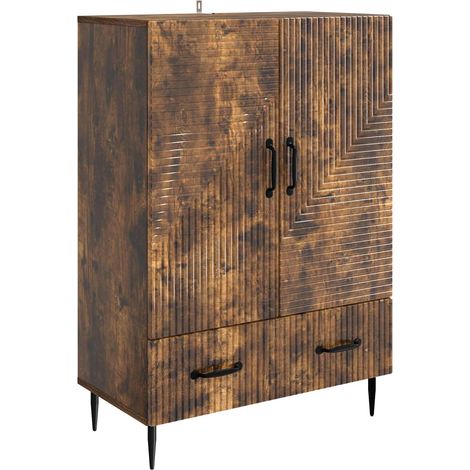 Sideboard Smoked Oak 66 x 34.5 x 95 cm Engineered Wood vidaXL