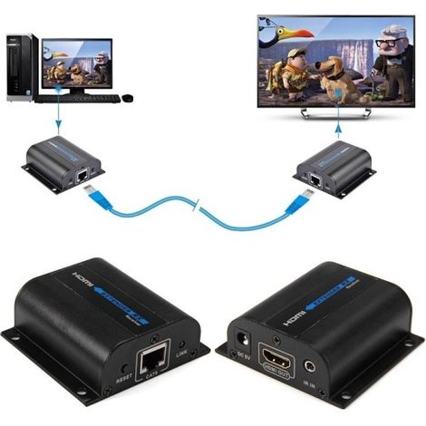 Trade Shop - Hdmi Extender Cat6 Cat 6 Tx Rx Hd Converter Transmisor Receptor Del Transmisor -