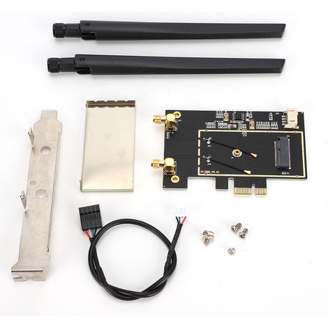 Carte Réseau WIFI PCI-E 1X avec Adaptateur M.2 NGFF pour 8260 7265 1535 7260 (1/5)