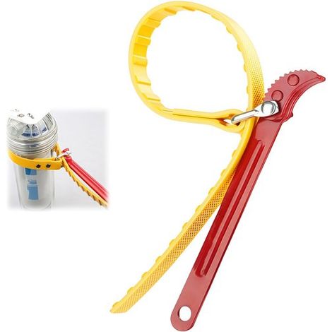 1 pezzo Chiave per filtro olio Chiave a cinghia regolabile multifunzionale Chiave a vite Chiave domestica antiscivolo per filtri con D (1/5)