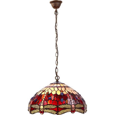 Große Deckenpendelleuchte mit Kettendurchmesser 40 cm, Serie Belle Rouge