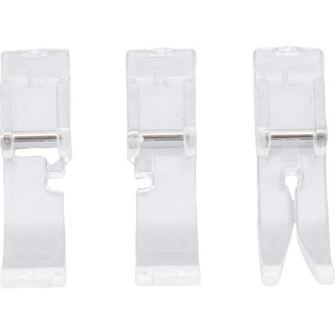 Piedino per cucire trasparente 10mm – Plastica robusta resistente agli urti – Visibilità massima dell'ago per cucito di precisione su tessuti delicati – Compatibile con Singer Brother Bernette (1/5)