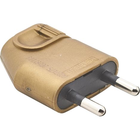 Debflex 713640 - Presa elettrica maschio, 220 V, spina maschio, spina maschio, spina maschio a pin D.4 mm, protezione oro (1/4)