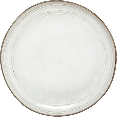 Lot de 6 Assiettes Plates "Flower" 26cm Gris (1/3)