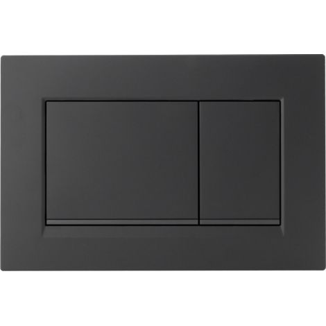 Spülpanelset für SIGMA30 mit schwarzer Oberfläche,  Sigma Flush Panel, kompatibel für verdeckte Toiletteneinbaugruppen, Wandmontage WC, Tastenbedienung mit Dual-Flush, aus langlebigem Kunststoff