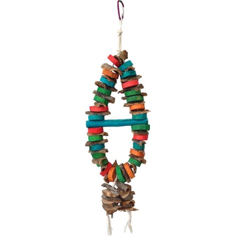 Jouet à mâcher pour perroquets, bloc de cage à déchirer, jouet de dentition, puzzle en bois pour petits et moyens oiseaux (inséparables, conures).