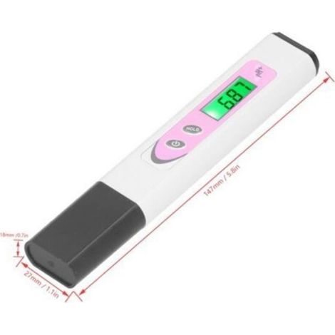 Testeur de pH portable - Compensation température automatique ATC Précision ±0 05 pH - Aquariums et eau - Plastique noir (1/5)