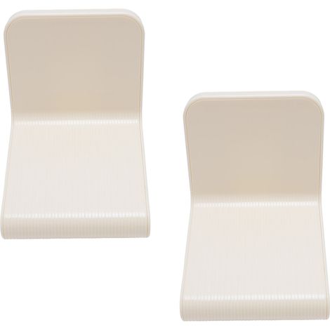 Lot de 2 repose-pieds de douche pour se raser les jambes, sans perçage, fixation murale triangulaire antidérapante, couleur crème jaune (1/5)
