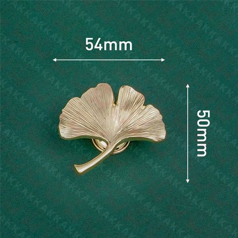 (Ensemble de 4 pièces) Poignées de meubles en forme de plantes et d'animaux, boutons de tiroir en laiton et accessoires de quincaillerie.