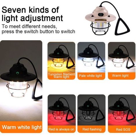 Lampe De Camping - Lampe Suspendue Rechargeable Par USB - Étanche Ip44 - Pour Tente Jardin Terrasse Chalet - 1 Pièce (1/5)