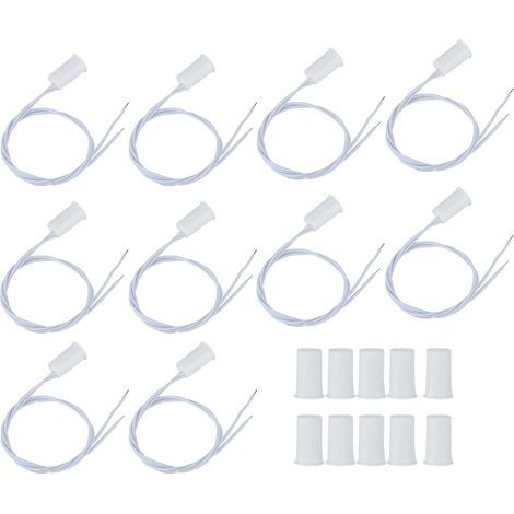 Alarme de Capteur de Contact de Fenêtre de Porte de Sécurité Filaire, 10pcs Alarme de Commutateur Magnétique Reed Capteur de Porte Magnétique pour la Sécurité à Domicile et les Systèmes D'alarme Antiv (1/5)