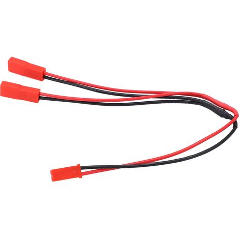 Connecteur en Y JST mâle femelle, câble adaptateur parallèle 1 femelle vers 2 mâles pour voiture RC, avion et bateau (1/5)