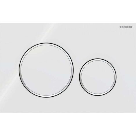 Plaque de commande Sigma20 à double chasse : blanc, chrome poli (115.882.KJ.1) (1/4)