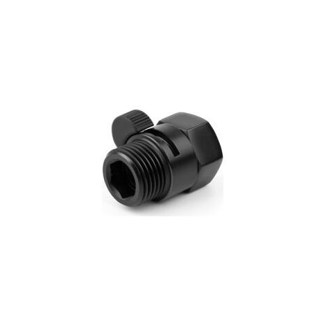 Valvola per soffione doccia, valvola di risparmio idrico in ottone da 1/2", nera, ricambio per valvola di intercettazione - Adatta a soffione doccia, doccetta, braccio doccia - Crezuo (1/4)