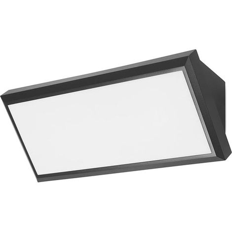 Aplique Exterior IP65 Samper LED 12W Blanco Cálido - 3000K Negro para Jardín, Terraza, Pared