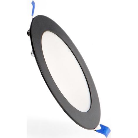 IluminaShop - Panel LED Circular Negro 12W CCT