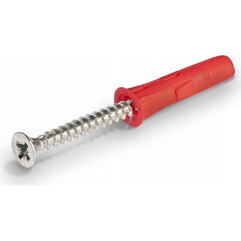 Bouchon universel 6 x 28 mm avec vis 4,0 x 45 mm (100 pièces)