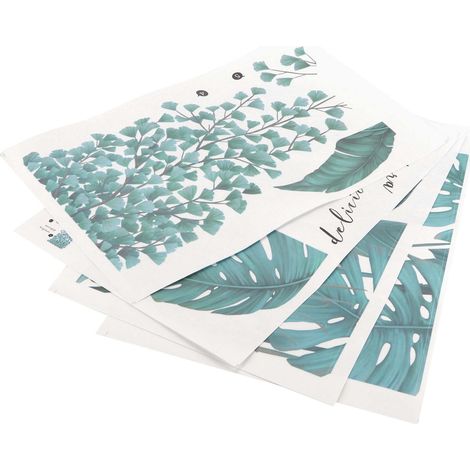 Sticker mural DIY à motif de plantes vertes innovant pour la décoration de la maison, de la chambre et du salon (1/5)