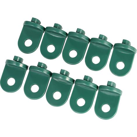 Soavoa Crochets de Suspension pour Serre, Clips Plastique Vert Armée, Support Vignes et Systèmes d'Irrigation, Installation Facile sur Rails (1/4)