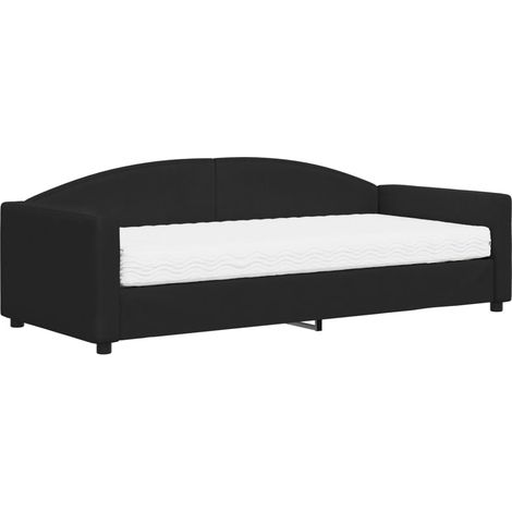 Maison Exclusive - Divano Letto con Materasso Nero 90x200 cm in Tessuto (1/5)