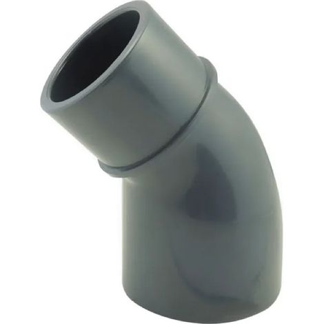 Codo de presión de PVC 45° diámetro 63 mm, hembra macho
