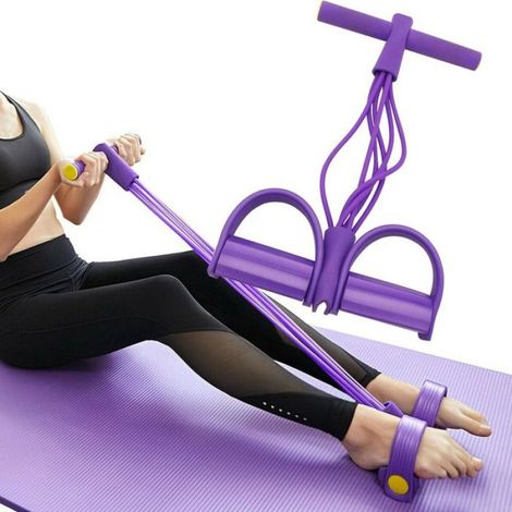 Corde De Rallye - 6 Tubes En TPE Antidérapant - Pour Abdominaux Sit-Up Yoga Fitness - Pédale Multifonctionnelle - 1 Pièce (1/2)