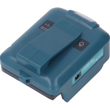 200 lm LED-Arbeitsleuchte mit Akkuadapter, DC-Anschluss, USB Typ C, Lithium-Akku-Adapter, Konverterleuchte für 18 V (1/5)