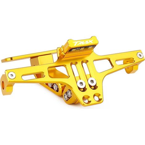 Kennzeichenhalter CNC Aluminium für TMAX500 TMAX530 SX DX TMAX560 Gold Silber (1/5)
