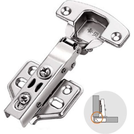 Lot de 2 charnières de porte de placard de cuisine avec mécanisme de fermeture automatique, charnière et vis (1/5)