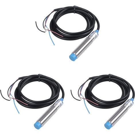 3X DC 6-36V PNP NO 3 Fils 4mm Detecteur de Proximite Inductif Cylindrique Commutateur D'Approche LJ12A3-4-Z/BY (1/5)