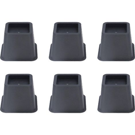 Lot de 6 coussins de levage trapézoïdaux de 7,6 cm (3 pouces) pour meubles, coussins pour pieds de canapé, coussins pour pieds de lit, coussins pour pieds de table, coussins pour pieds d'armoire et co (1/5)