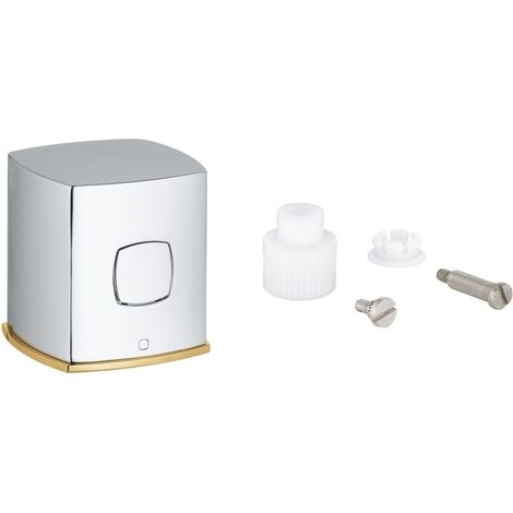 Grohe Temperaturwählgriff für Grandera Brausethermostat-, Wanne- und Zentralbatterien Rapido Fertigmontageset, Chrom/Gold (1/2)
