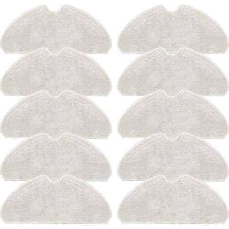compatible avec as pirateur Dreame D10s / D10s Pro Pack 10 chiffons serpillères en laine et microfibres lavables et résistantes (1/4)