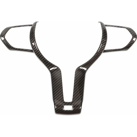 Garniture de Cadre de Panneau de Volant, Couverture de Garniture de Volant, Garniture de Volant ABS Couleur Fibre de Carbone Remplacement pour Châssis M2 M3 M4 M5 X5M F (1/3)