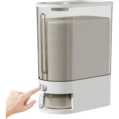 Contenedor para arroz - Recipiente hermético para alimentos de 10 kg  Cubo para alimentos a prueba de humedad - Organizador transparente apilable para cocina, despensa o restaurante