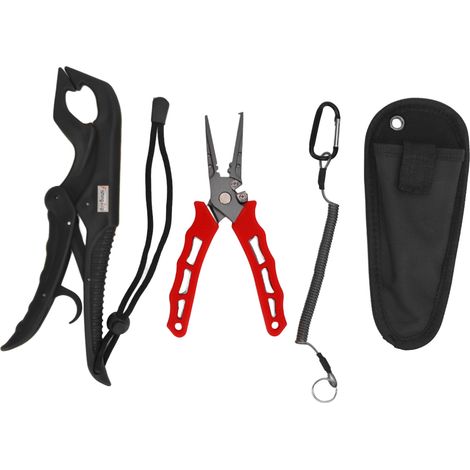 Pinces de pêche multifonctions, gripper à lèvres, outil d’assistance pour pêche sur glace/lac, noir, cadeau pour homme. (1/5)
